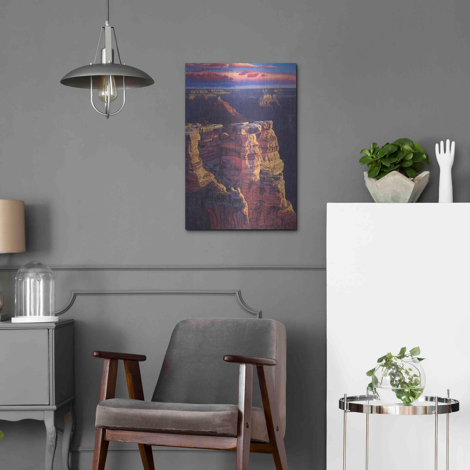 Luxe Metal Art 'The Gold Of Arizona' by R. Hed, Metal Wall Art,16x24