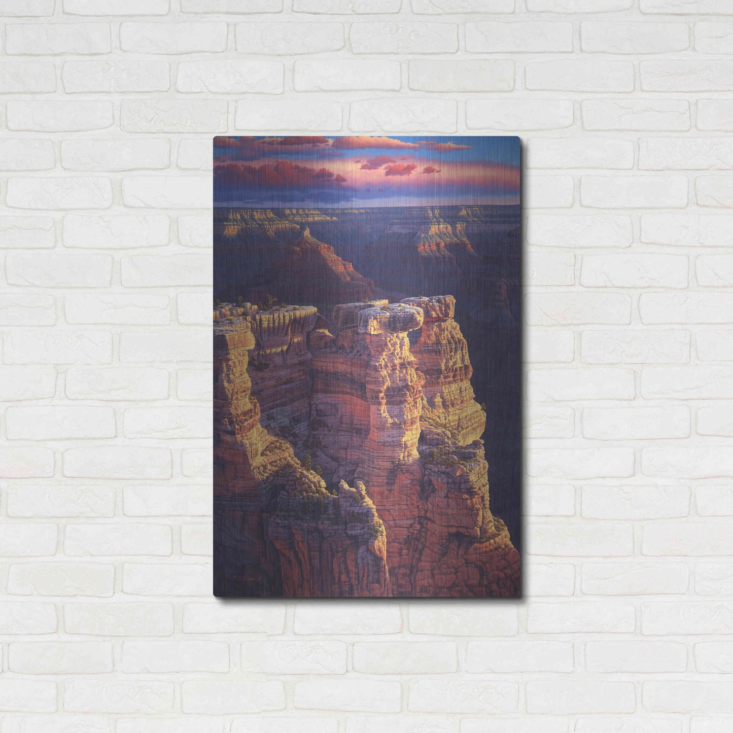 Luxe Metal Art 'The Gold Of Arizona' by R. Hed, Metal Wall Art,24x36