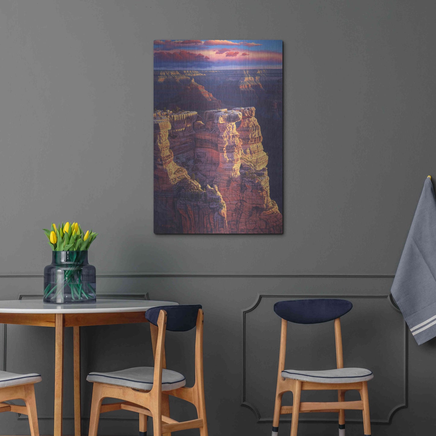 Luxe Metal Art 'The Gold Of Arizona' by R. Hed, Metal Wall Art,24x36