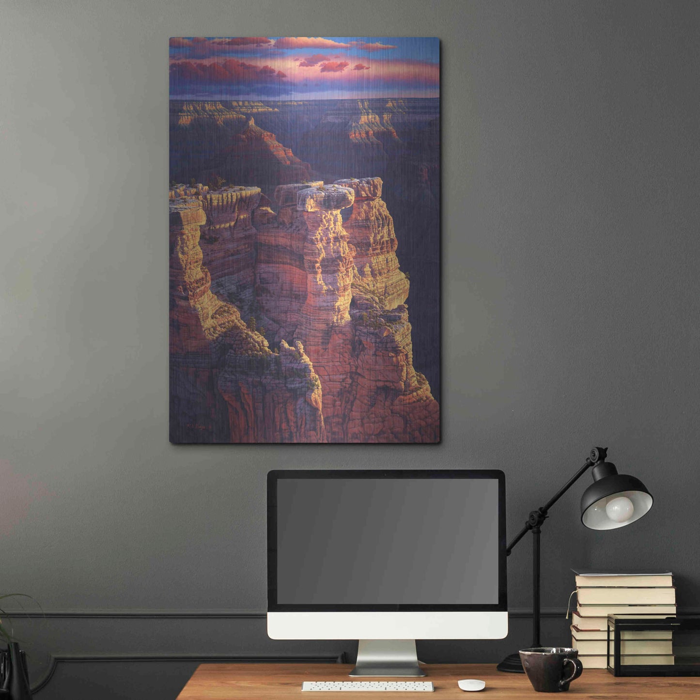 Luxe Metal Art 'The Gold Of Arizona' by R. Hed, Metal Wall Art,24x36