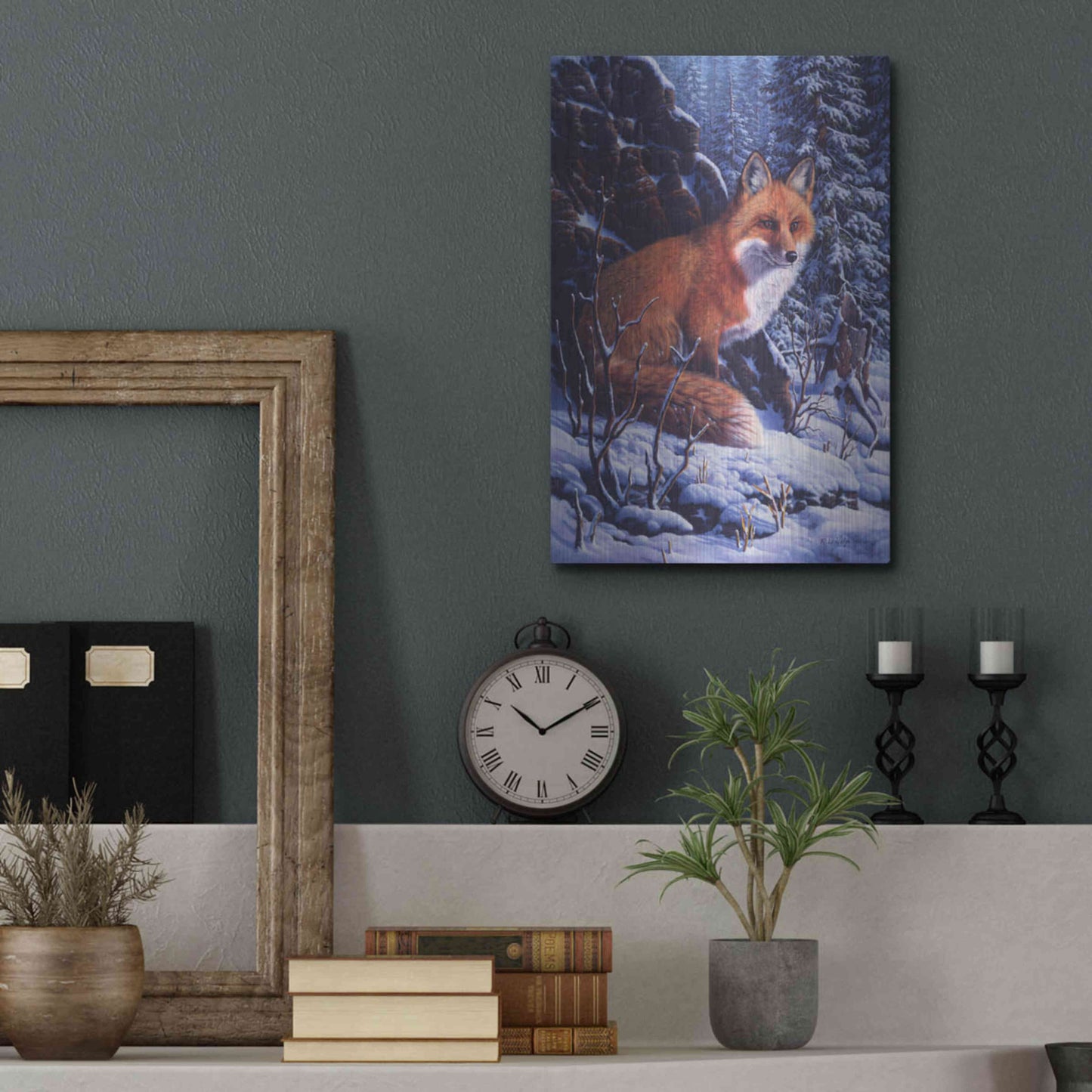 Luxe Metal Art 'Audible Hush' by R. Hed, Metal Wall Art,12x16