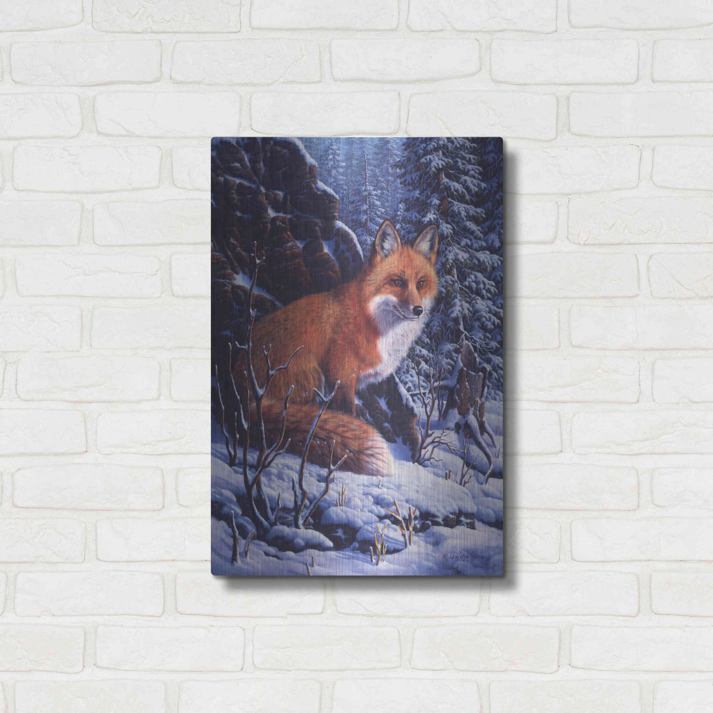 Luxe Metal Art 'Audible Hush' by R. Hed, Metal Wall Art,16x24