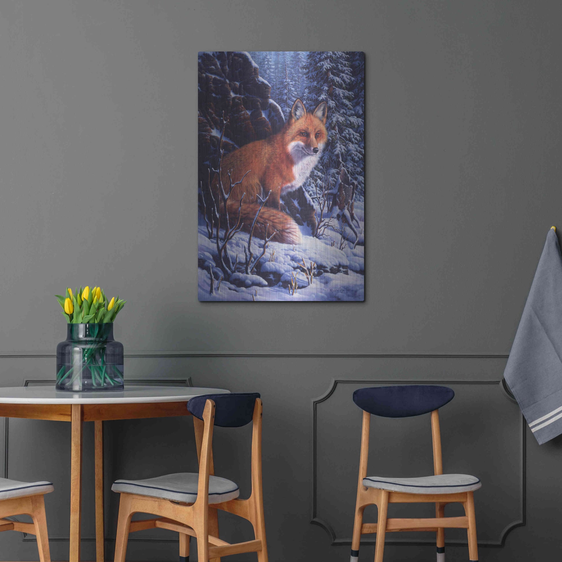 Luxe Metal Art 'Audible Hush' by R. Hed, Metal Wall Art,24x36