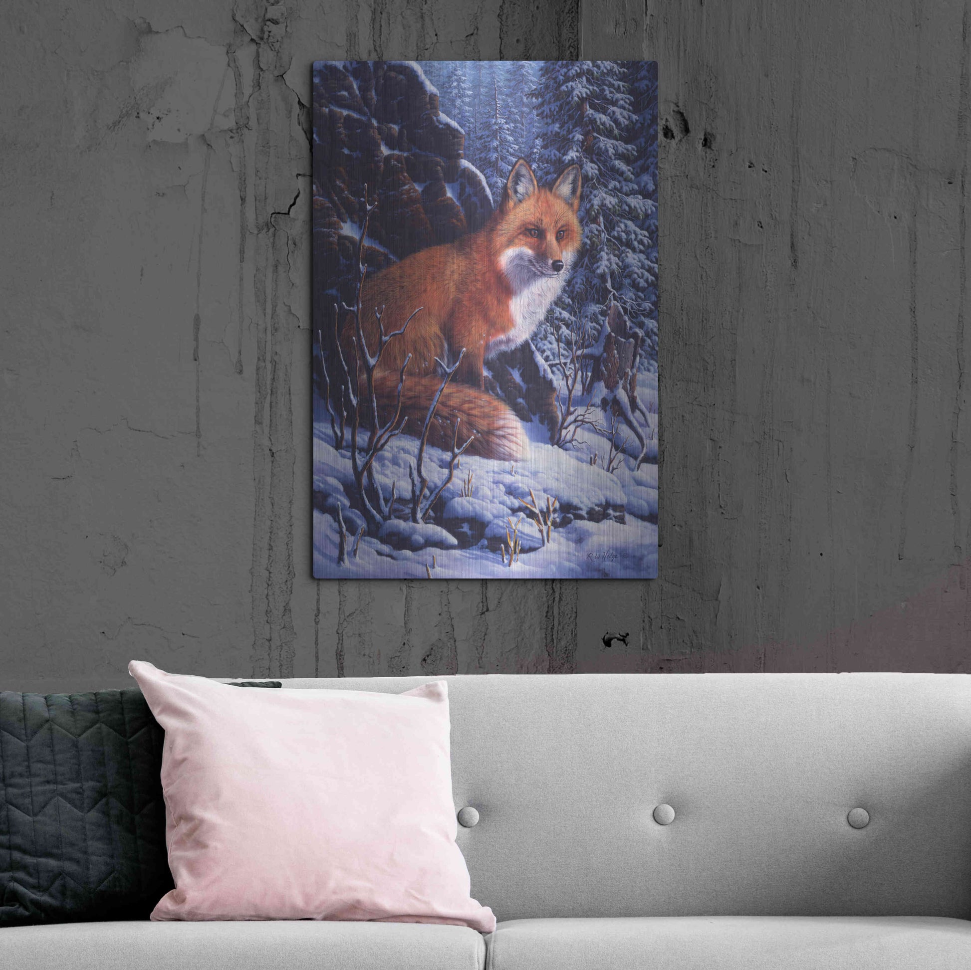 Luxe Metal Art 'Audible Hush' by R. Hed, Metal Wall Art,24x36