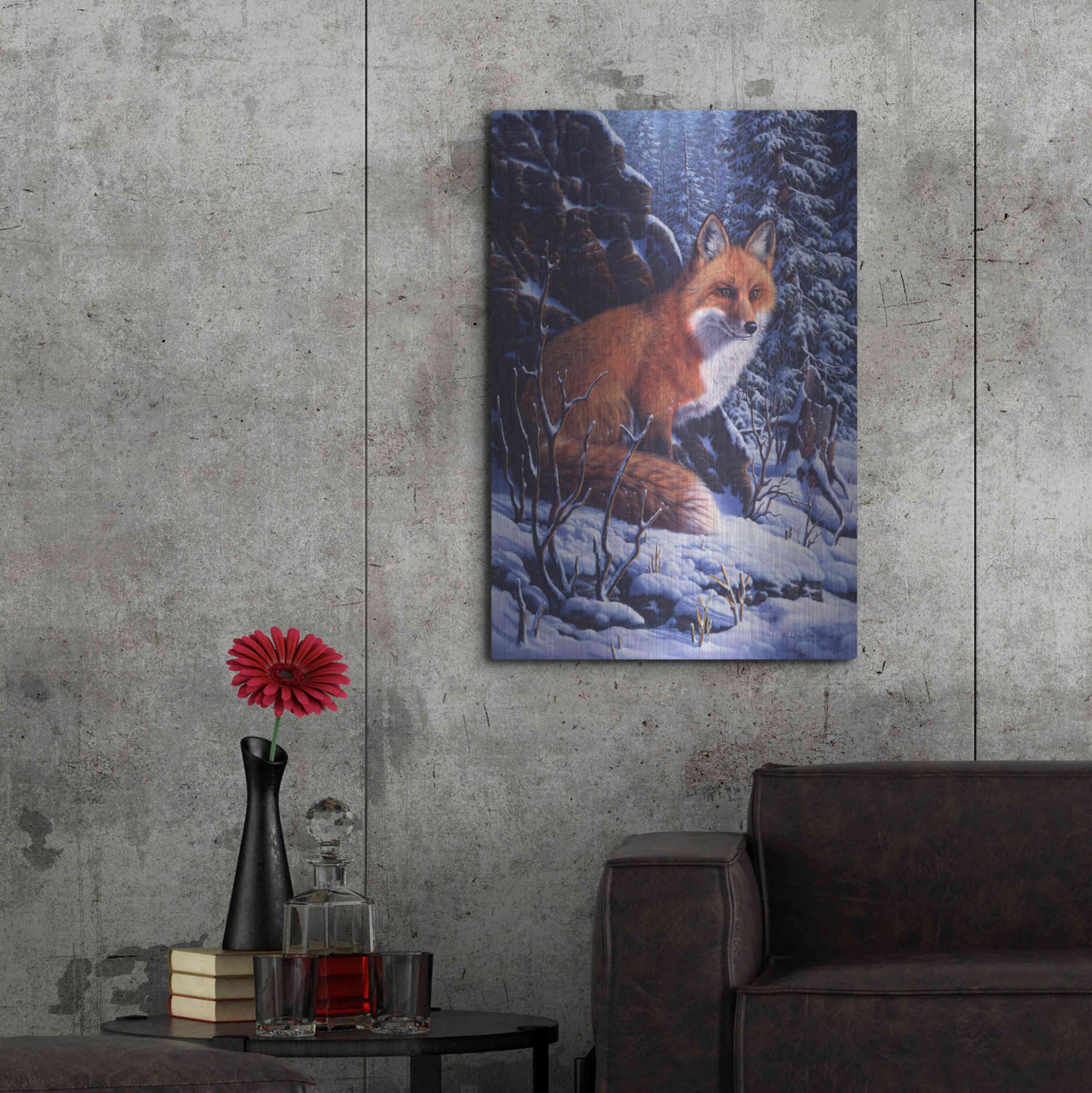 Luxe Metal Art 'Audible Hush' by R. Hed, Metal Wall Art,24x36