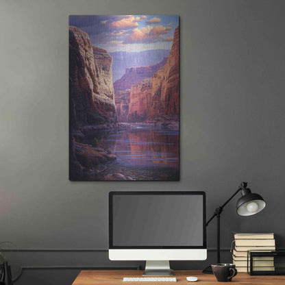 Luxe Metal Art 'River Through The Past' by R. Hed, Metal Wall Art,24x36