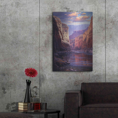 Luxe Metal Art 'River Through The Past' by R. Hed, Metal Wall Art,24x36