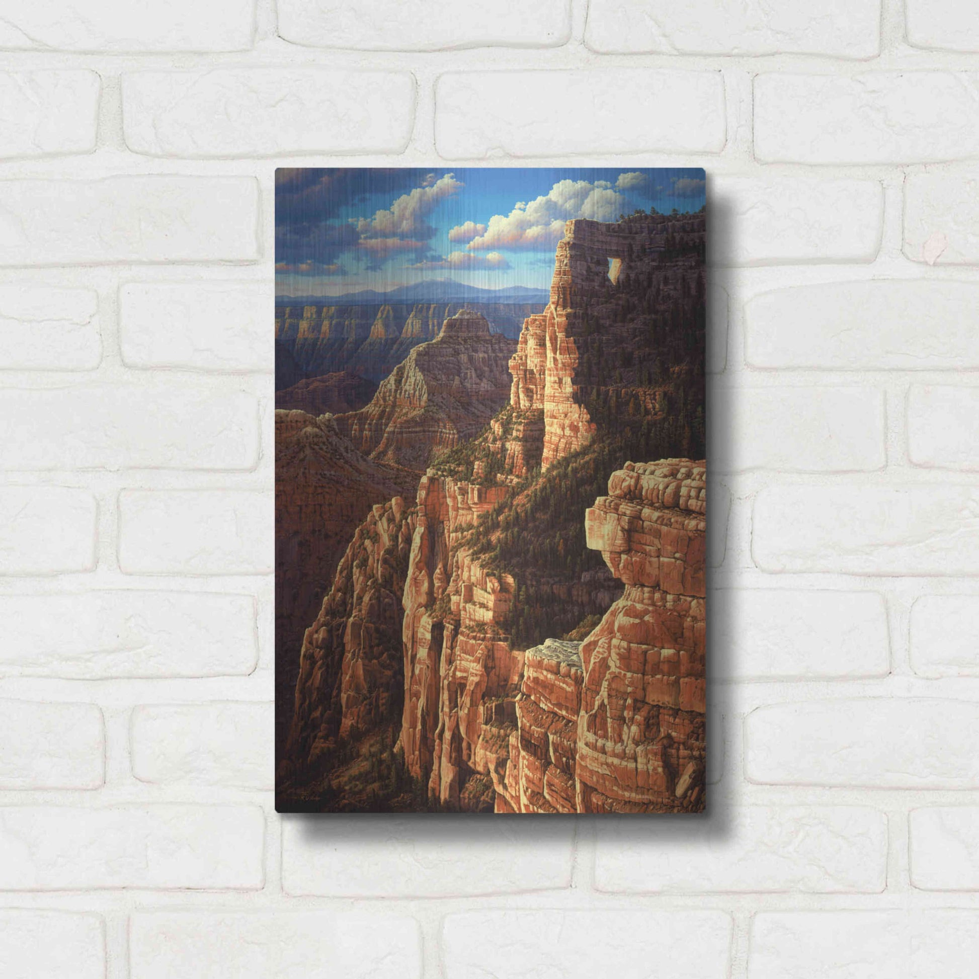 Luxe Metal Art 'Window To Heaven' by R. Hed, Metal Wall Art,12x16