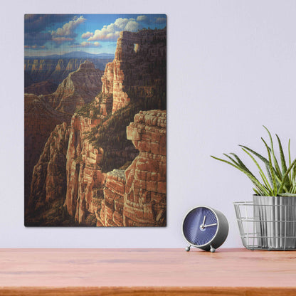 Luxe Metal Art 'Window To Heaven' by R. Hed, Metal Wall Art,12x16