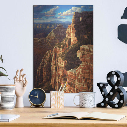 Luxe Metal Art 'Window To Heaven' by R. Hed, Metal Wall Art,12x16