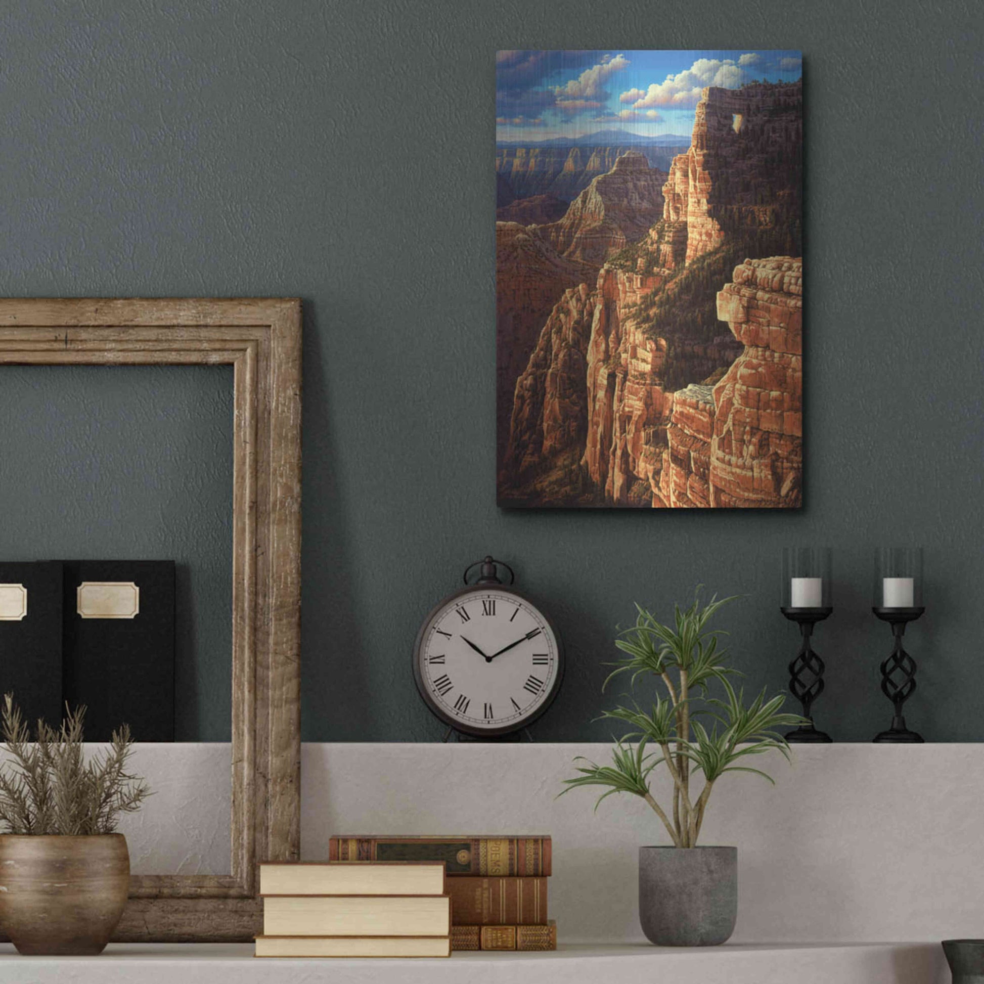 Luxe Metal Art 'Window To Heaven' by R. Hed, Metal Wall Art,12x16