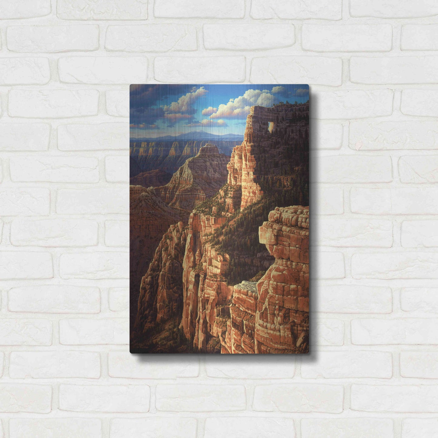 Luxe Metal Art 'Window To Heaven' by R. Hed, Metal Wall Art,16x24