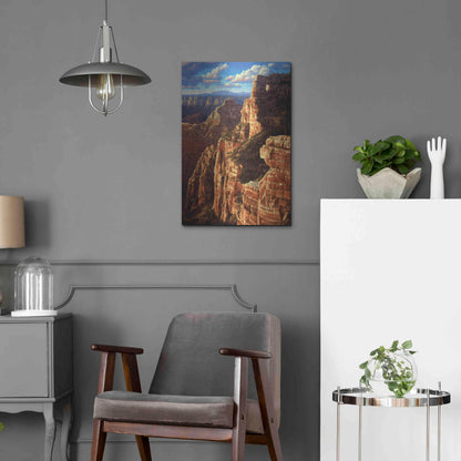 Luxe Metal Art 'Window To Heaven' by R. Hed, Metal Wall Art,16x24