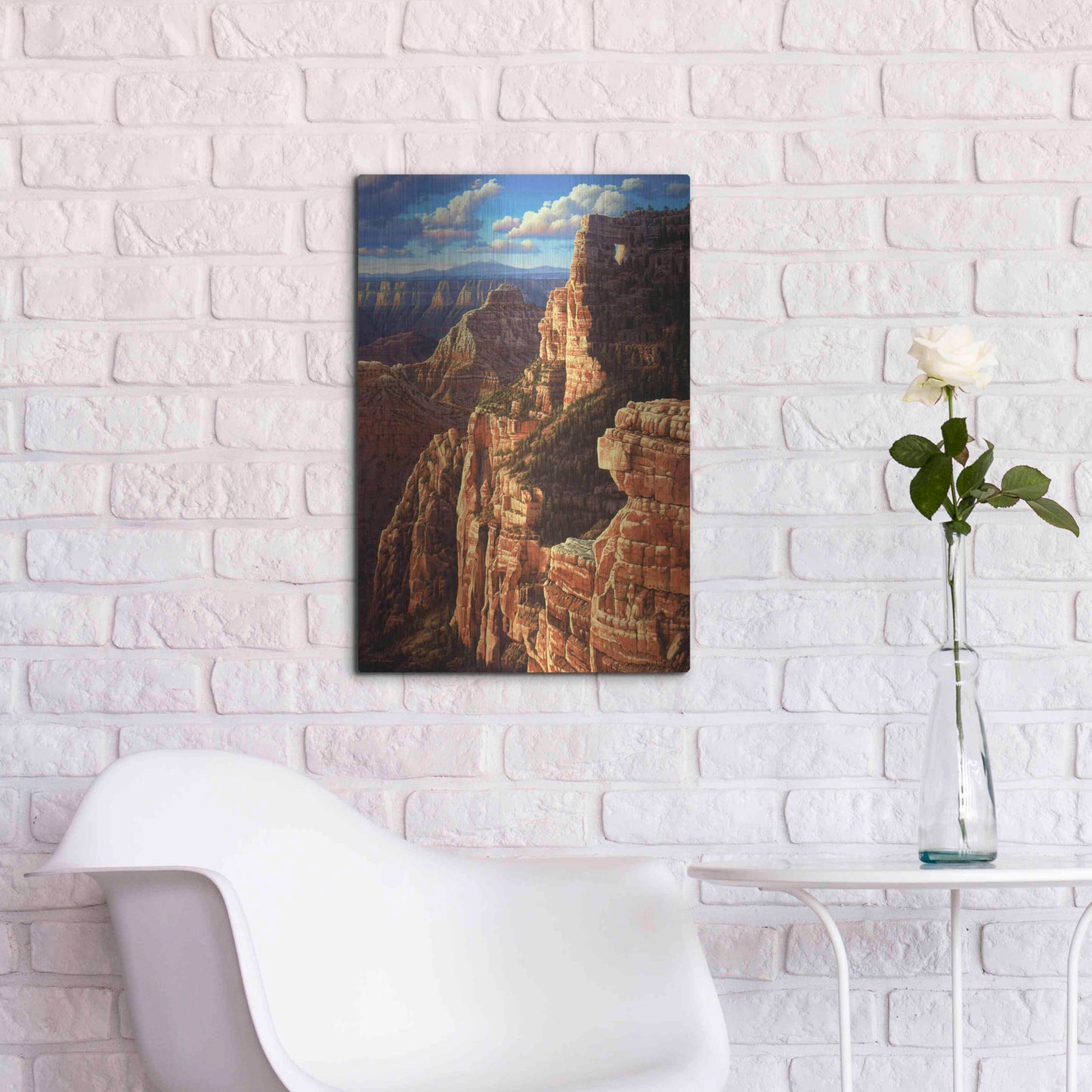 Luxe Metal Art 'Window To Heaven' by R. Hed, Metal Wall Art,16x24