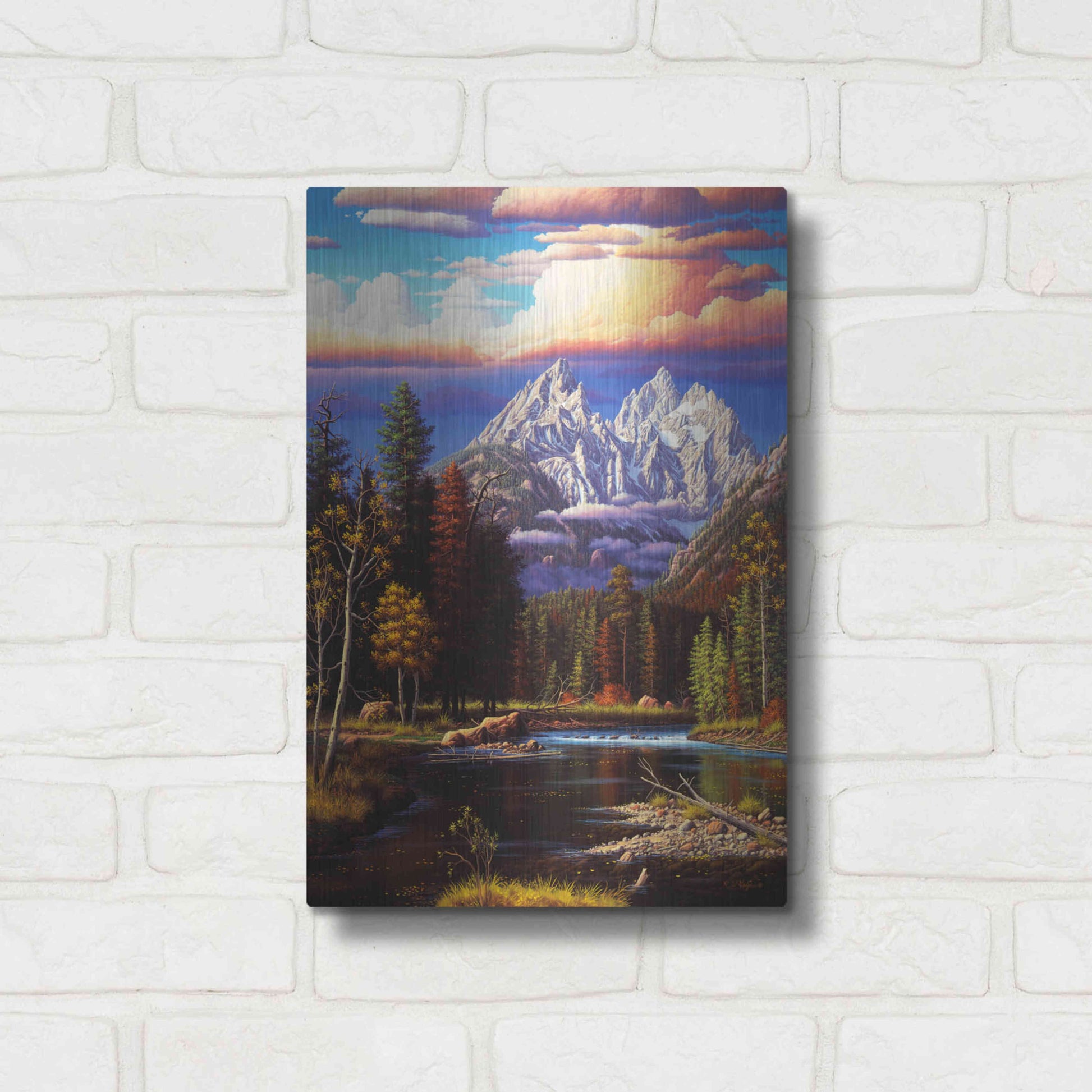 Luxe Metal Art 'Perfect Harmony' by R. Hed, Metal Wall Art,12x16