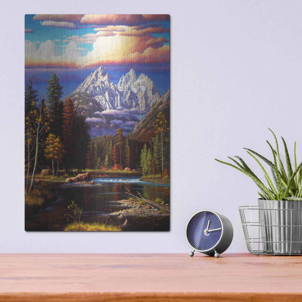 Luxe Metal Art 'Perfect Harmony' by R. Hed, Metal Wall Art,12x16