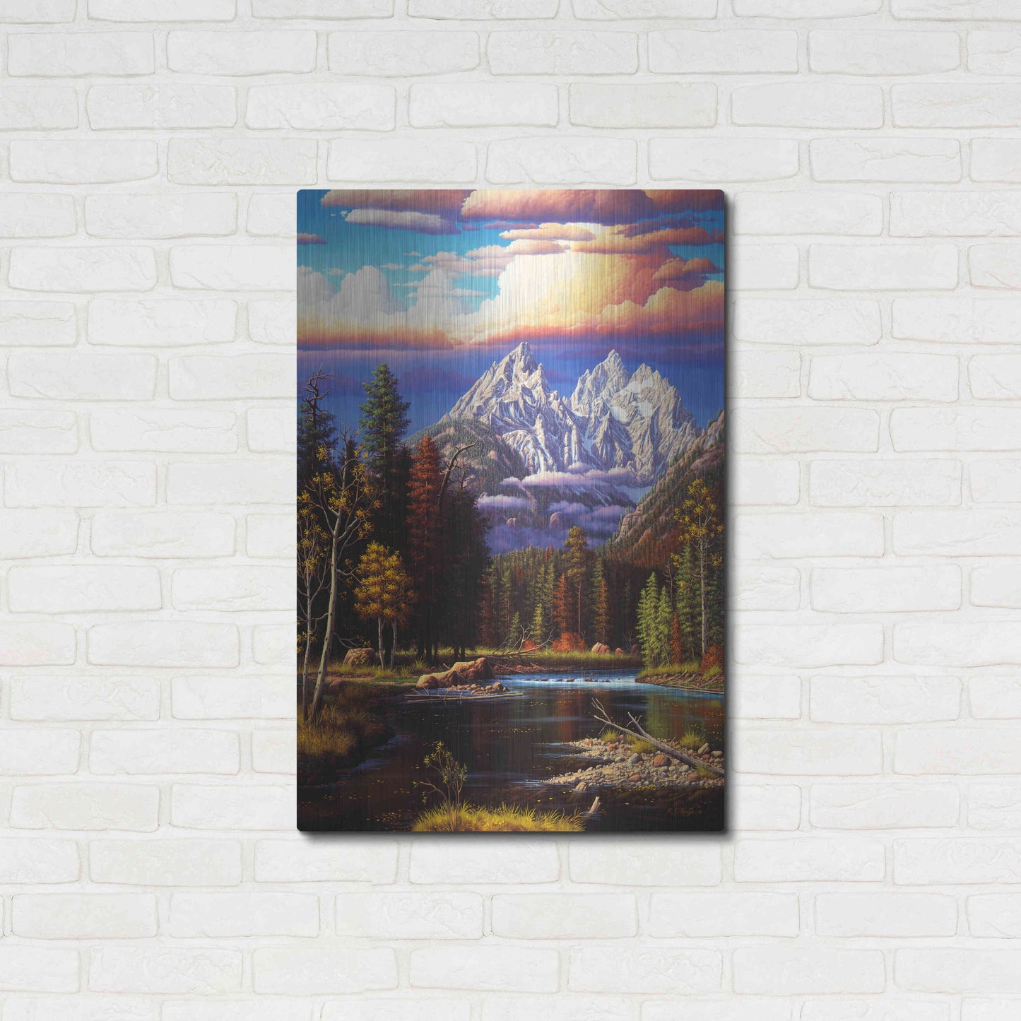 Luxe Metal Art 'Perfect Harmony' by R. Hed, Metal Wall Art,24x36