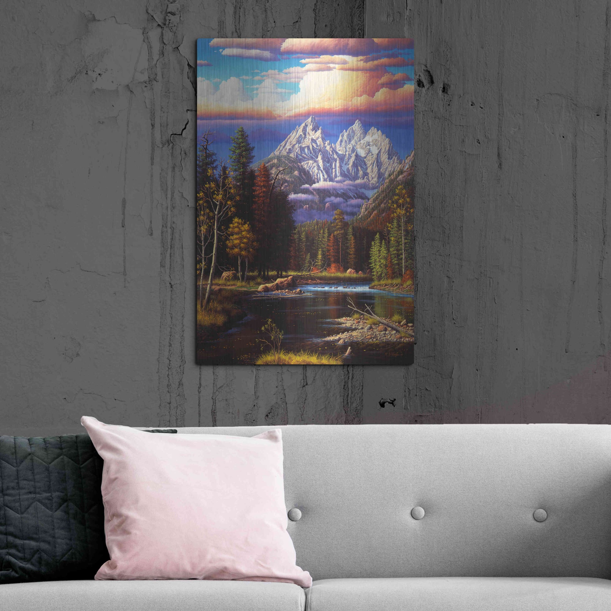 Luxe Metal Art 'Perfect Harmony' by R. Hed, Metal Wall Art,24x36