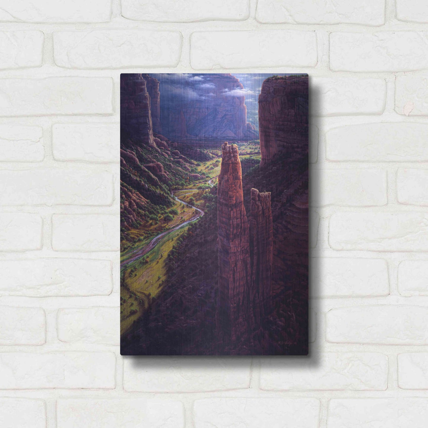 Luxe Metal Art 'Chasm Of Dreams' by R. Hed, Metal Wall Art,12x16