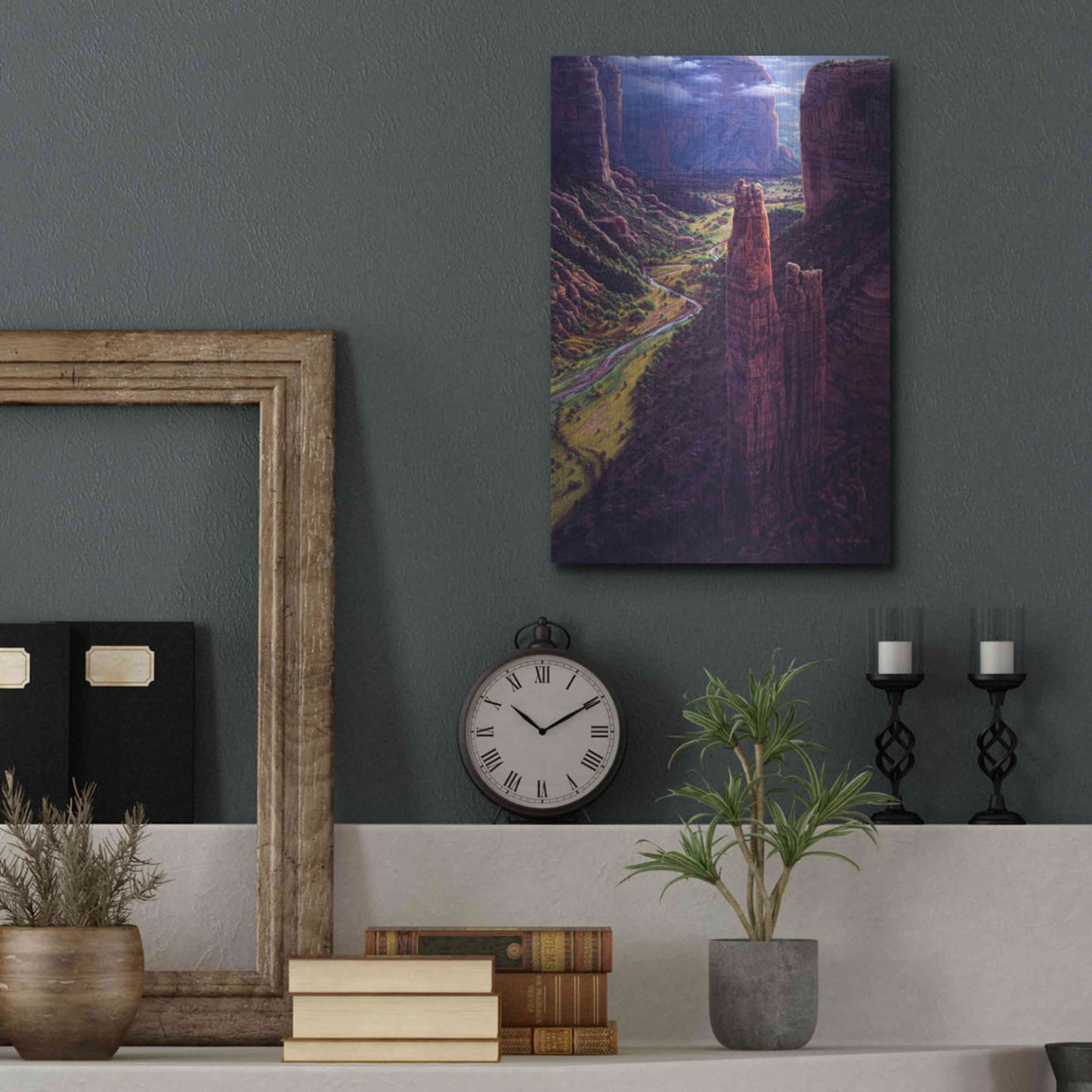 Luxe Metal Art 'Chasm Of Dreams' by R. Hed, Metal Wall Art,12x16