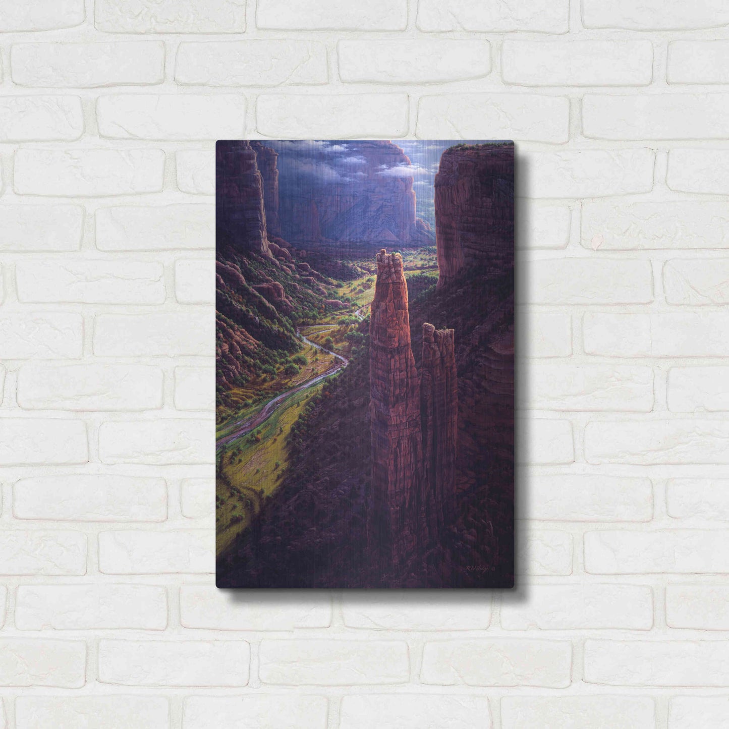 Luxe Metal Art 'Chasm Of Dreams' by R. Hed, Metal Wall Art,16x24