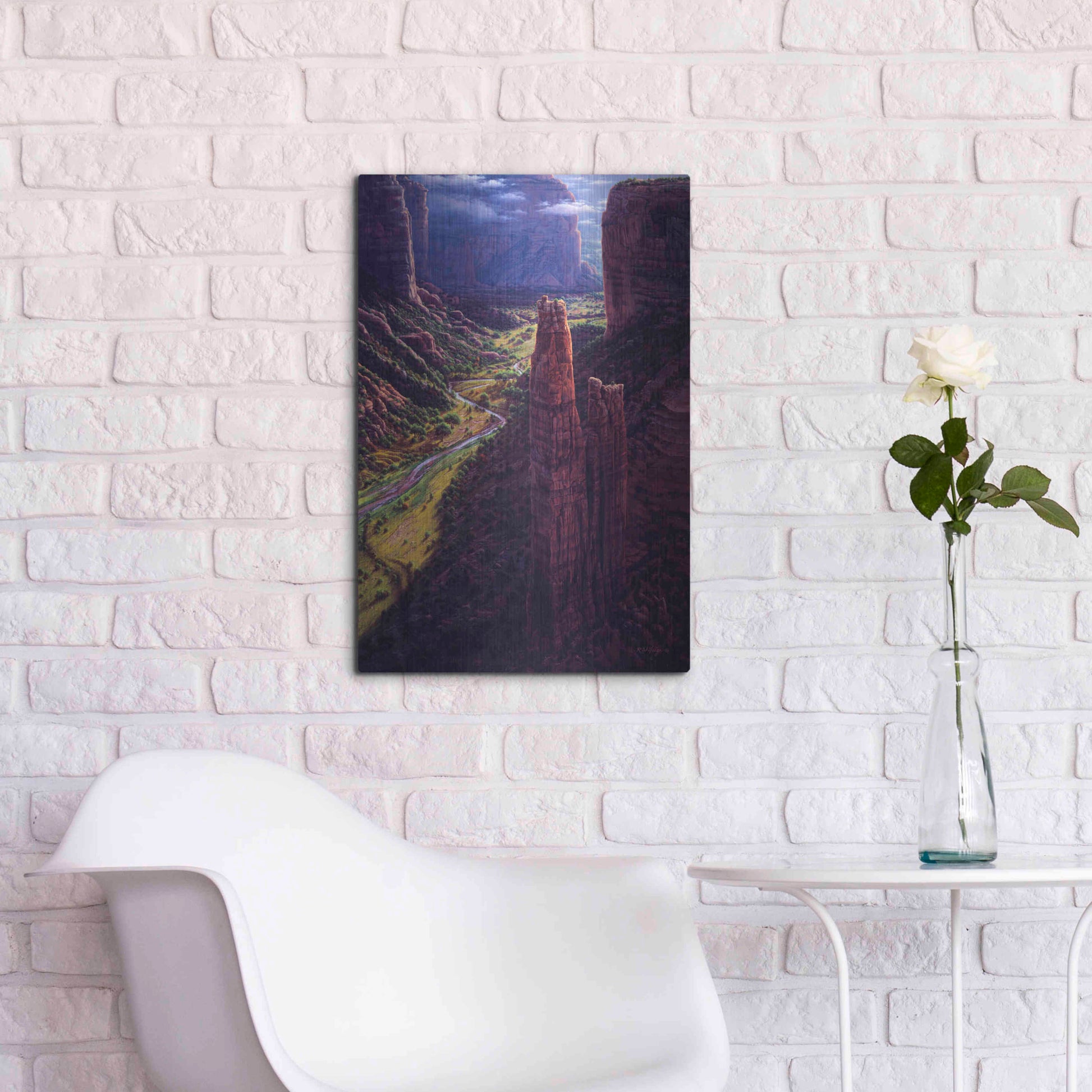 Luxe Metal Art 'Chasm Of Dreams' by R. Hed, Metal Wall Art,16x24