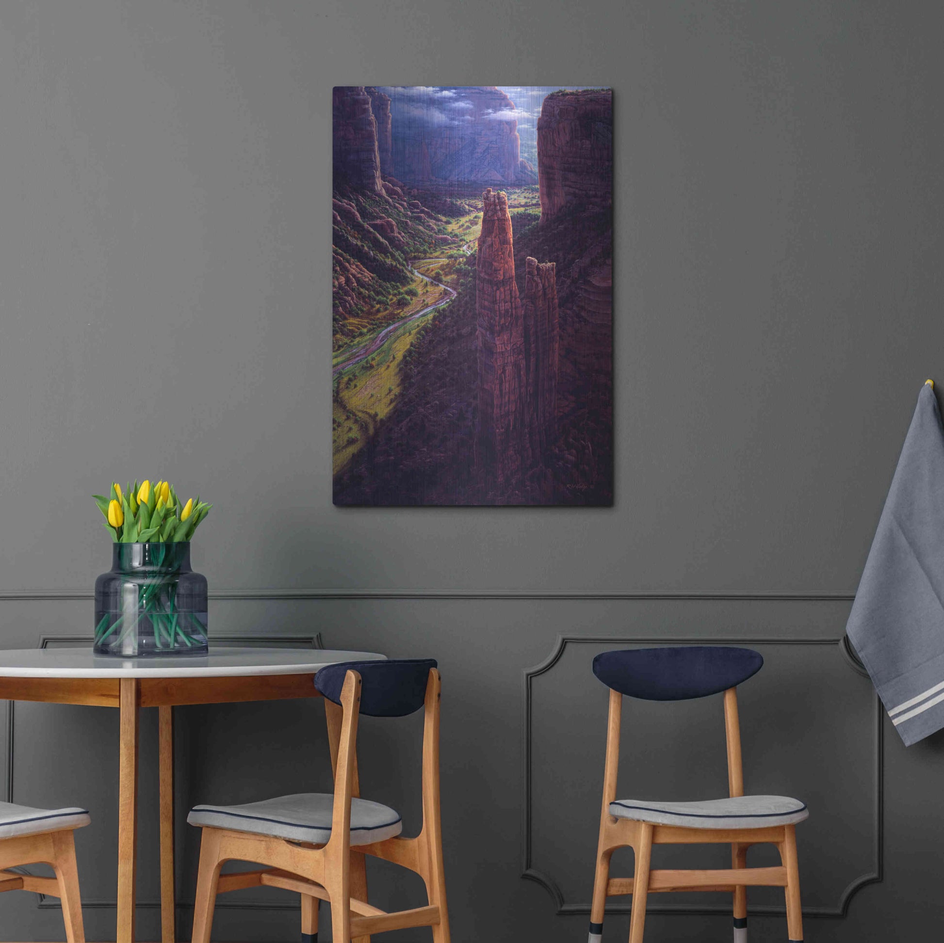 Luxe Metal Art 'Chasm Of Dreams' by R. Hed, Metal Wall Art,24x36