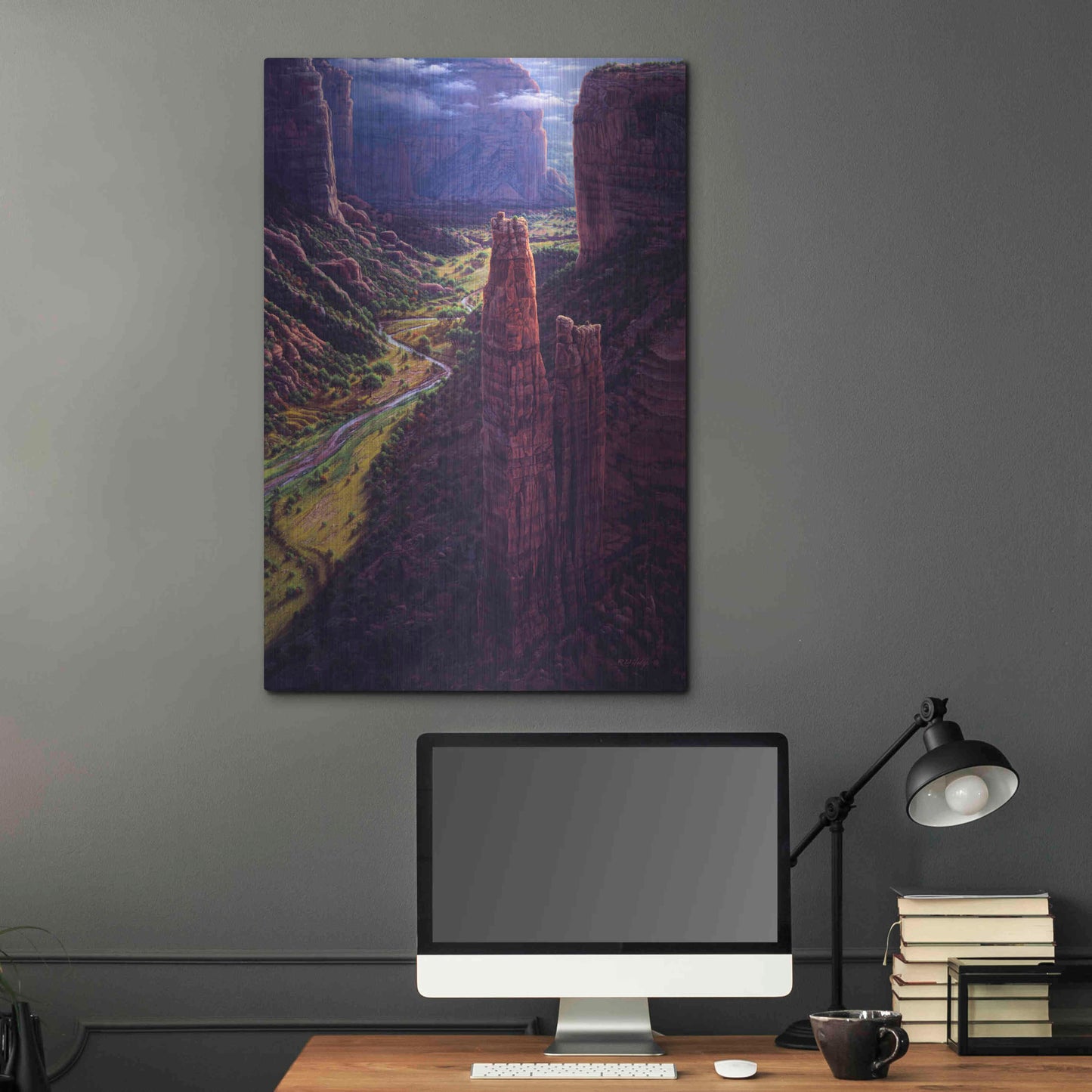 Luxe Metal Art 'Chasm Of Dreams' by R. Hed, Metal Wall Art,24x36