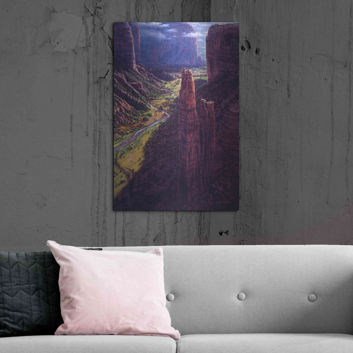 Luxe Metal Art 'Chasm Of Dreams' by R. Hed, Metal Wall Art,24x36
