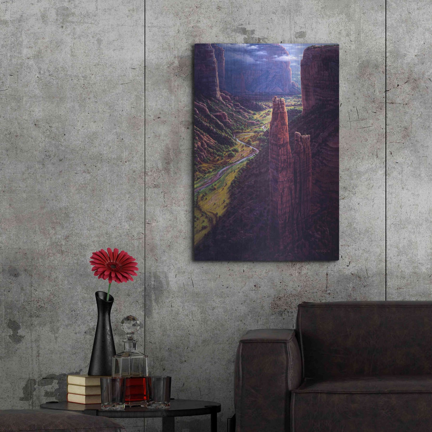 Luxe Metal Art 'Chasm Of Dreams' by R. Hed, Metal Wall Art,24x36