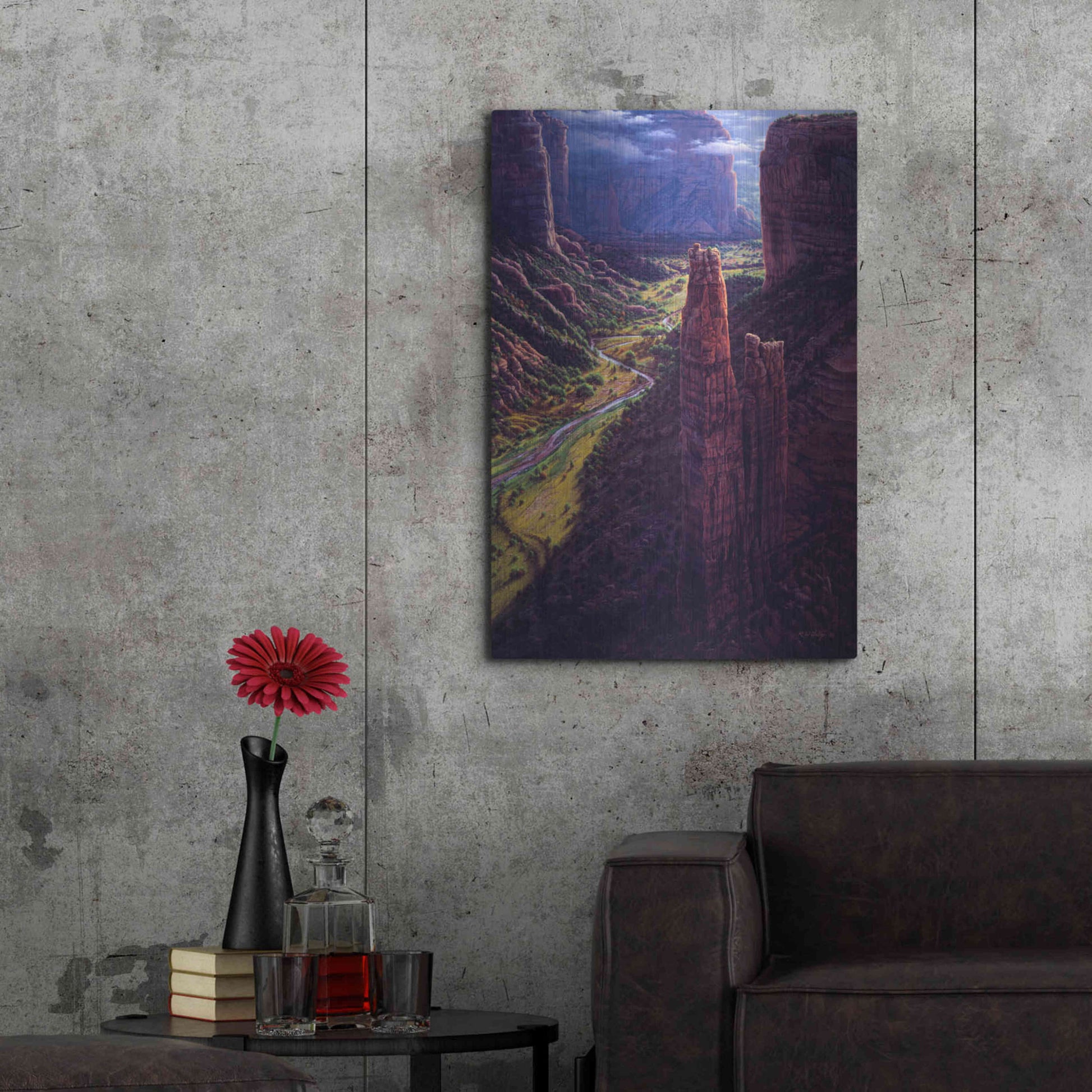 Luxe Metal Art 'Chasm Of Dreams' by R. Hed, Metal Wall Art,24x36