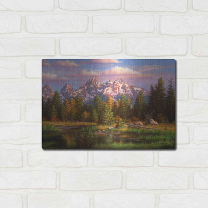 Luxe Metal Art 'Harmonious Retreat' by R. Hed, Metal Wall Art,16x12