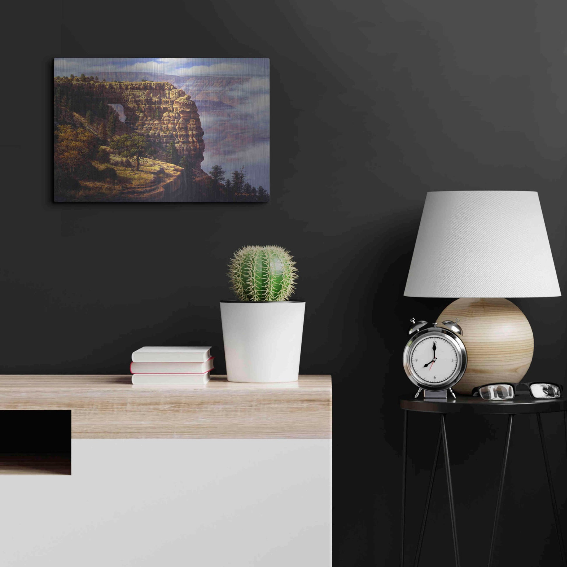 Luxe Metal Art 'Angel's Window' by R. Hed, Metal Wall Art,24x16