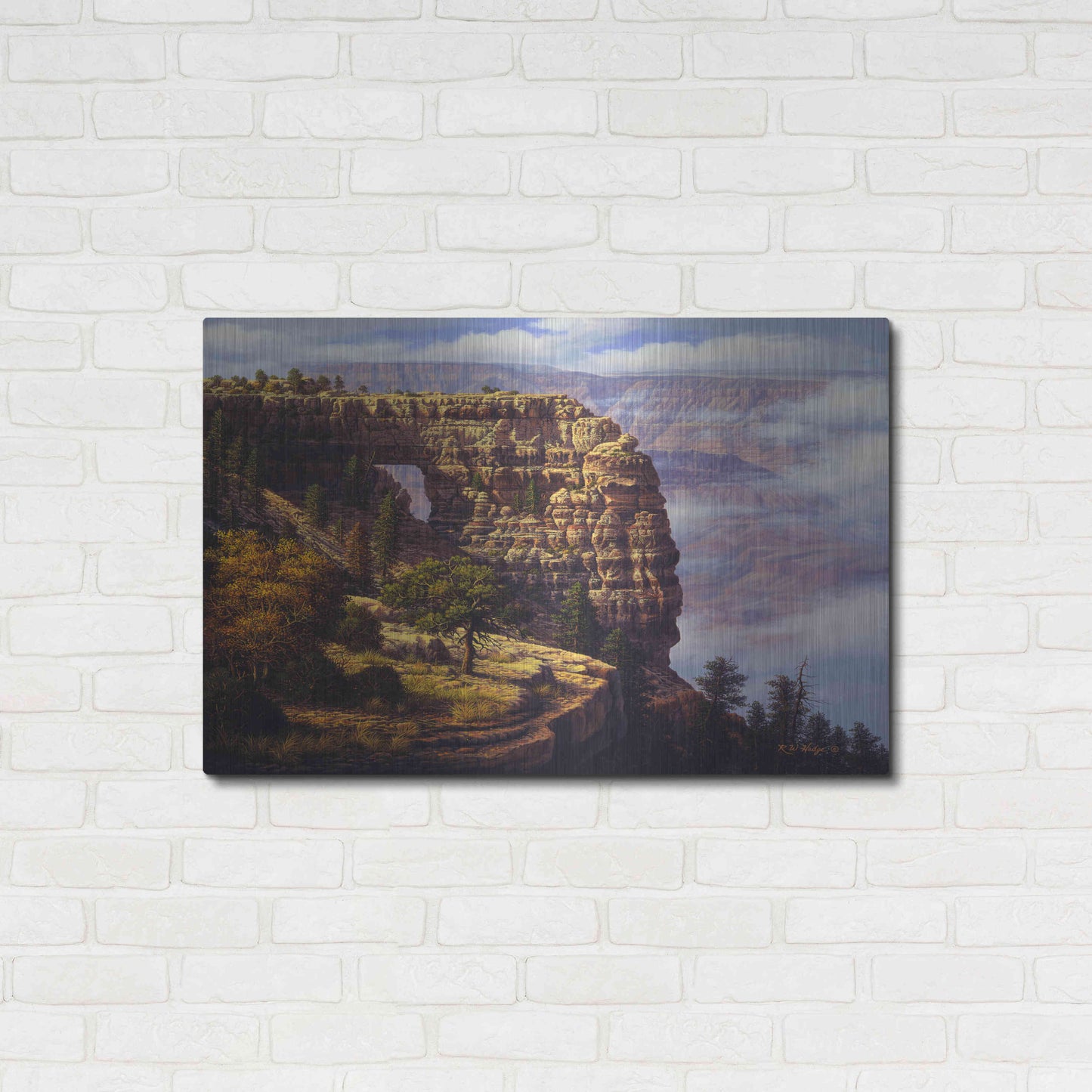 Luxe Metal Art 'Angel's Window' by R. Hed, Metal Wall Art,36x24