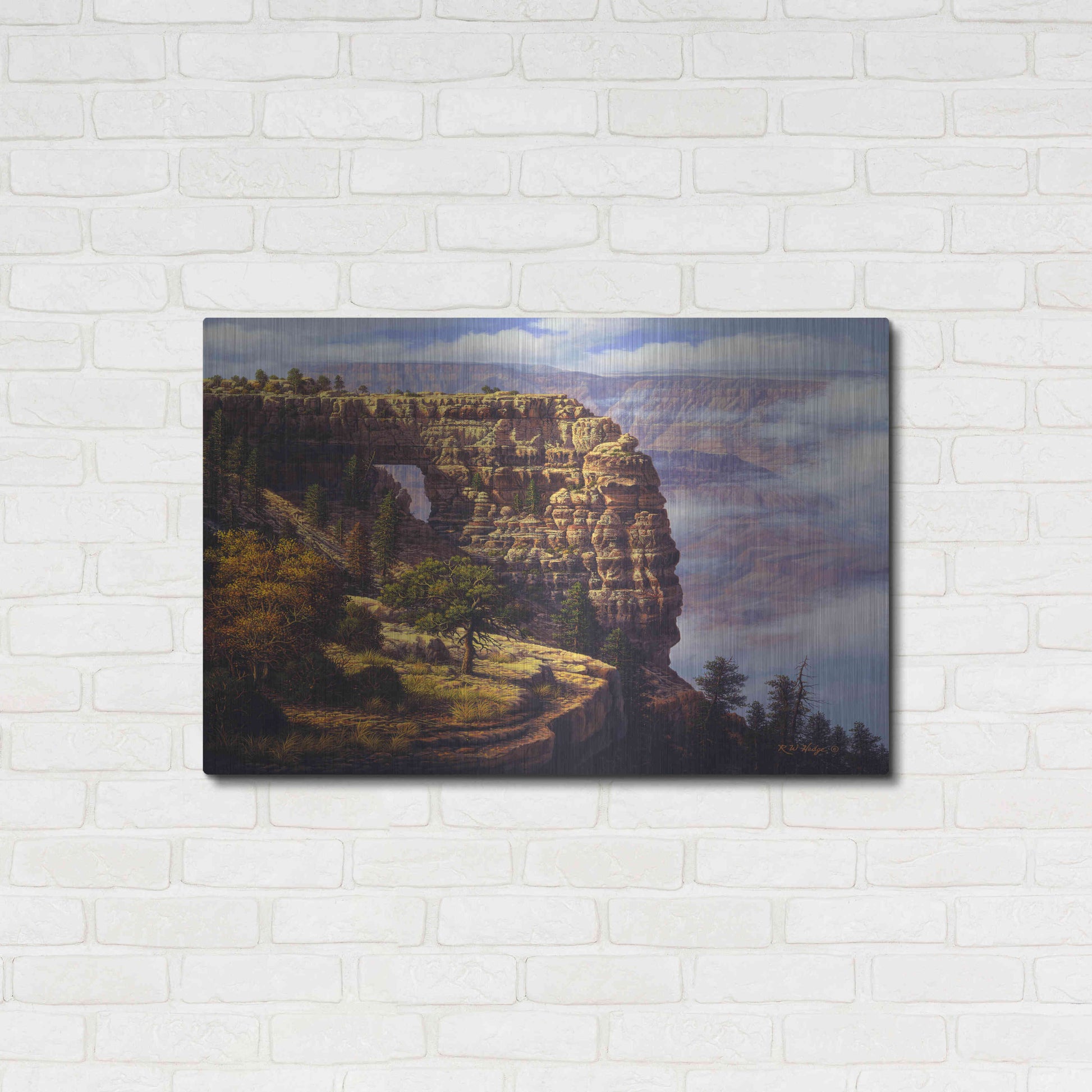 Luxe Metal Art 'Angel's Window' by R. Hed, Metal Wall Art,36x24