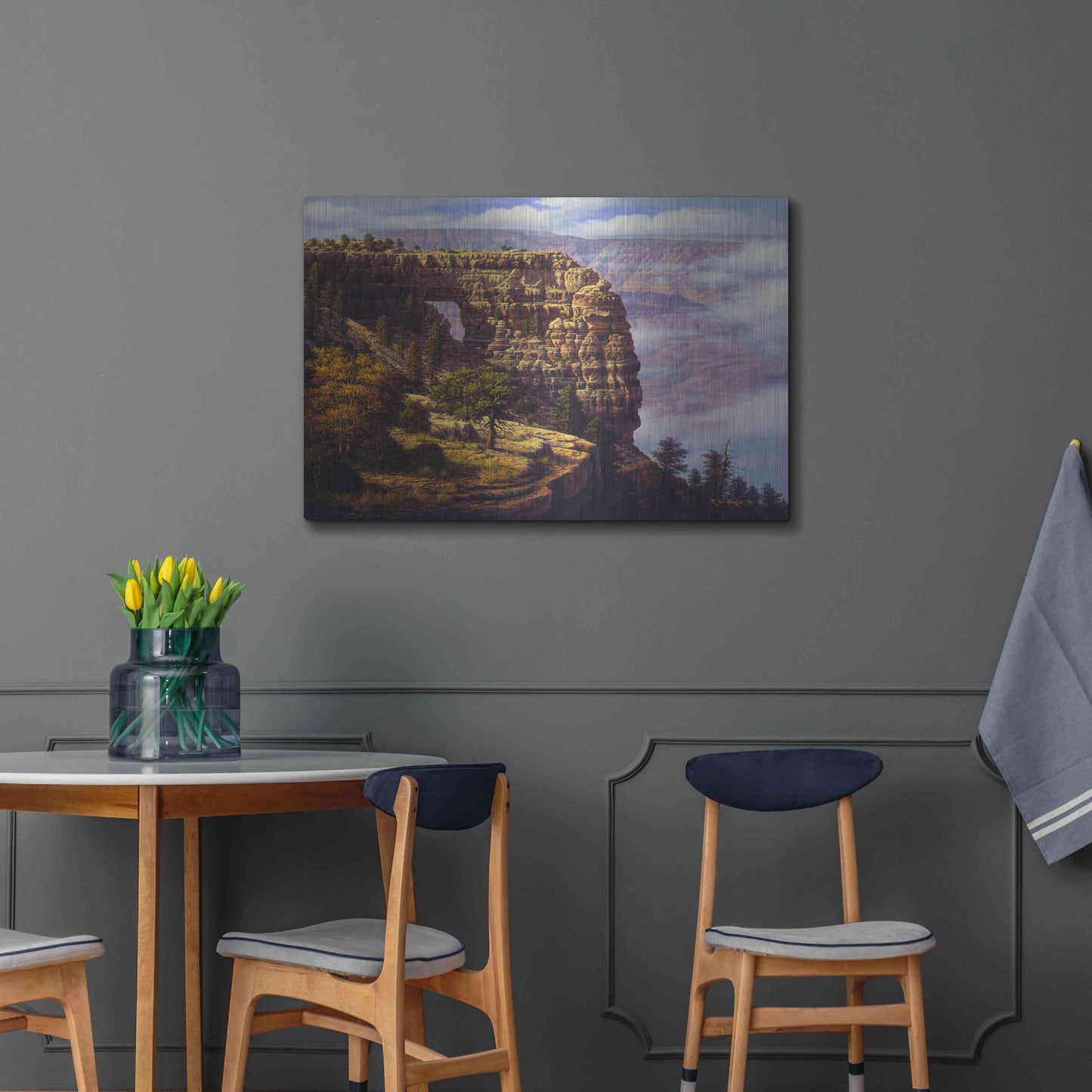 Luxe Metal Art 'Angel's Window' by R. Hed, Metal Wall Art,36x24