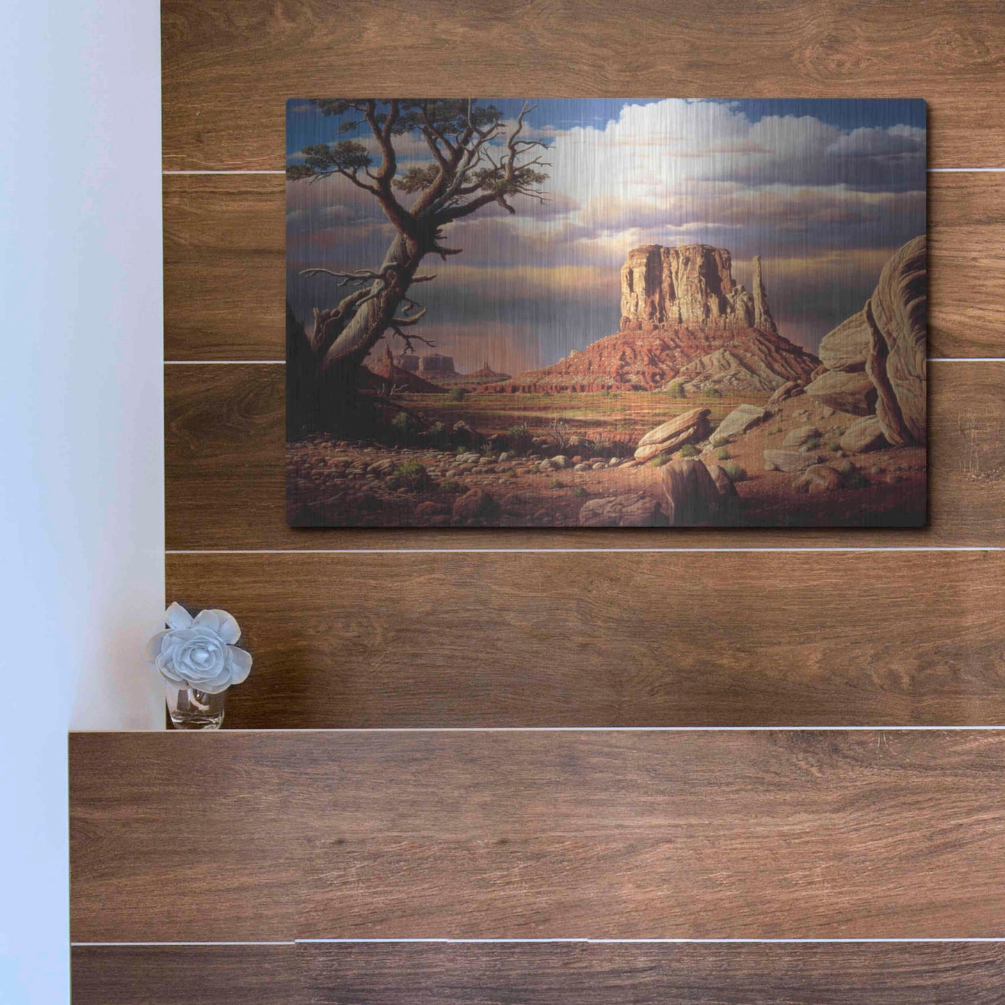 Luxe Metal Art 'Home To The Sun' by R. Hed, Metal Wall Art,16x12