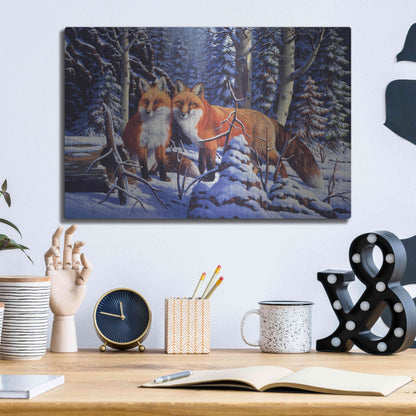 Luxe Metal Art 'Touch of Red' by R. Hed, Metal Wall Art,16x12