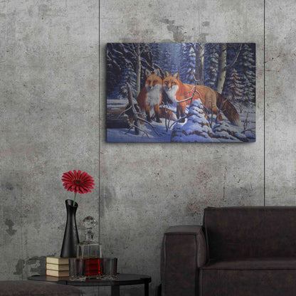 Luxe Metal Art 'Touch of Red' by R. Hed, Metal Wall Art,36x24