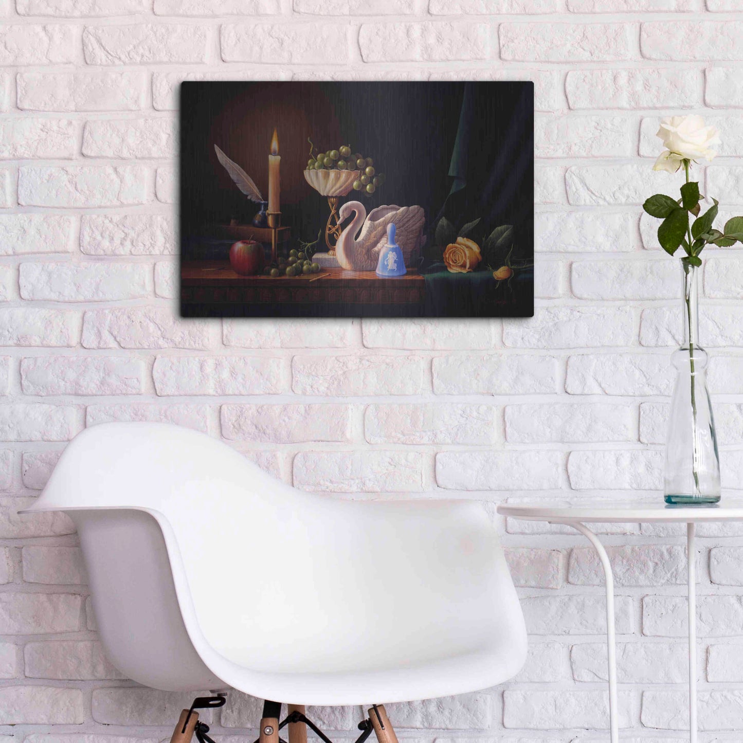 Luxe Metal Art 'Silent Grace' by R. Hed, Metal Wall Art,24x16