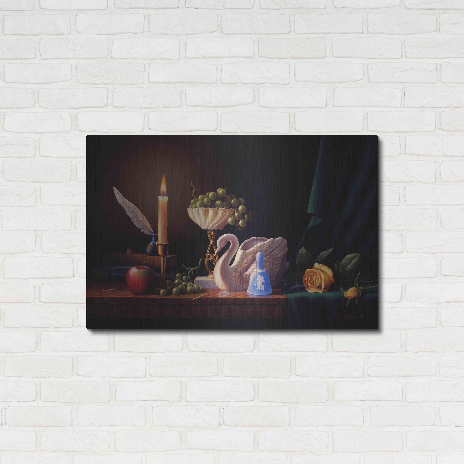 Luxe Metal Art 'Silent Grace' by R. Hed, Metal Wall Art,36x24