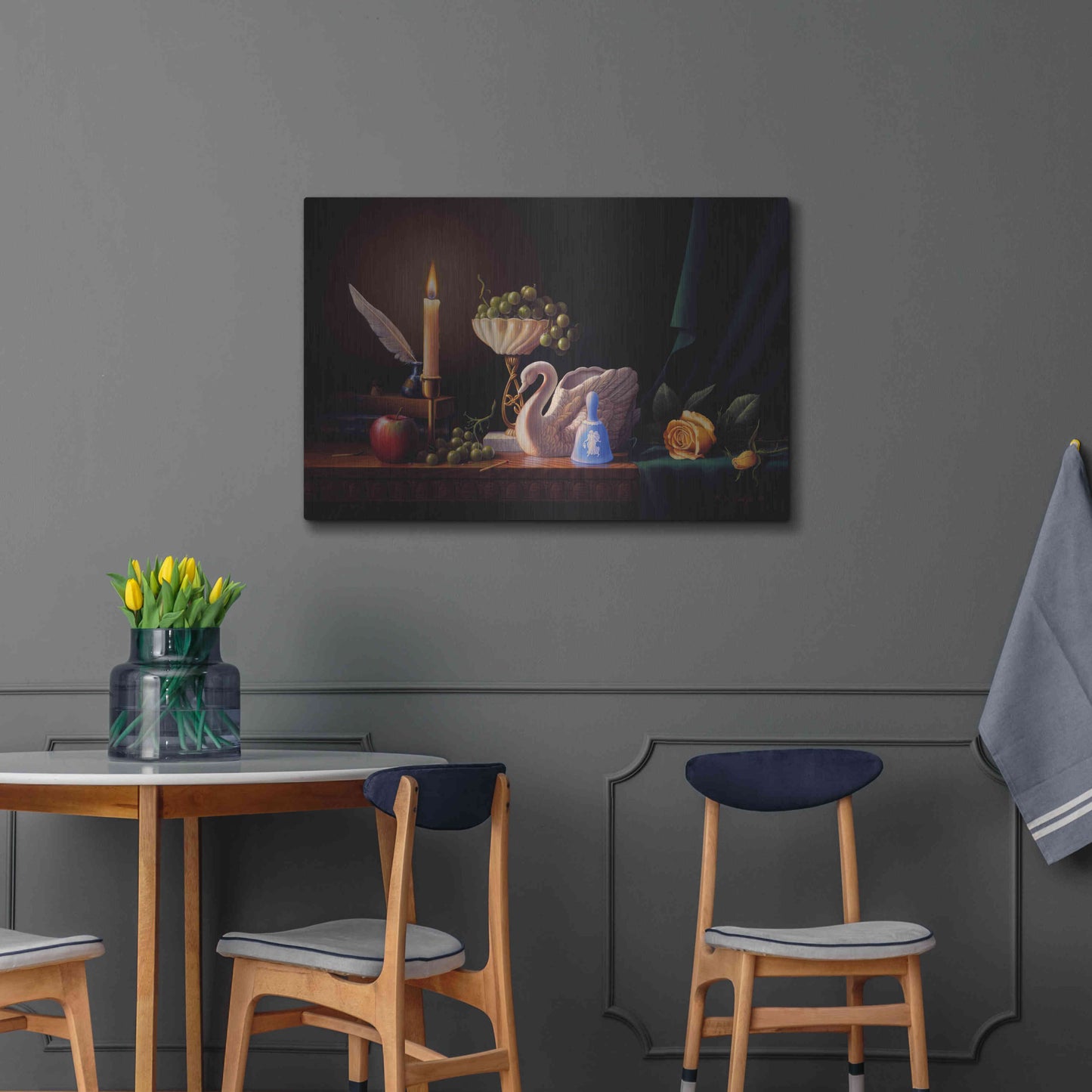 Luxe Metal Art 'Silent Grace' by R. Hed, Metal Wall Art,36x24