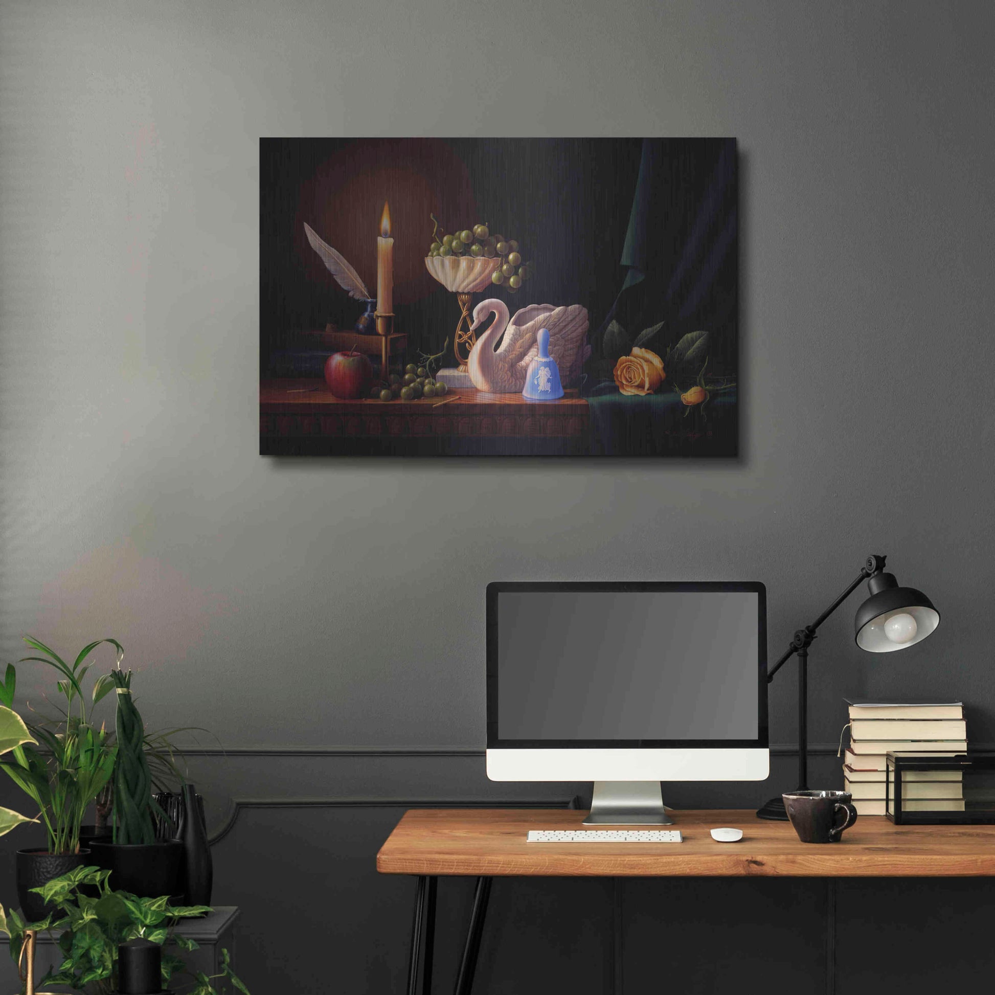 Luxe Metal Art 'Silent Grace' by R. Hed, Metal Wall Art,36x24