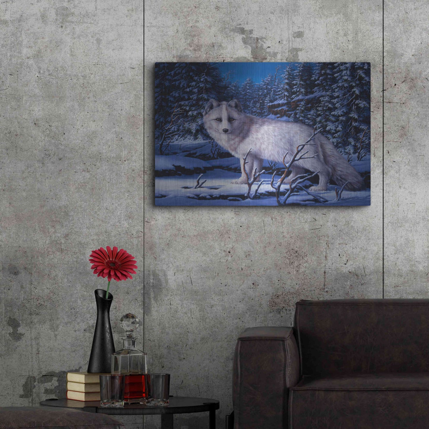 Luxe Metal Art 'Blue Northern' by R. Hed, Metal Wall Art,36x24