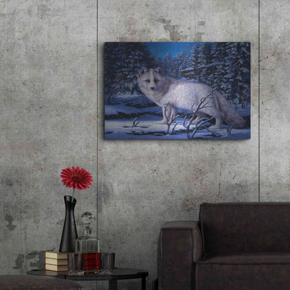 Luxe Metal Art 'Blue Northern' by R. Hed, Metal Wall Art,36x24