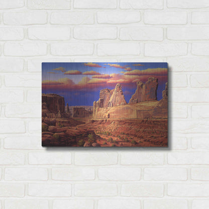 Luxe Metal Art 'Blue Horizon' by R. Hed, Metal Wall Art,24x16