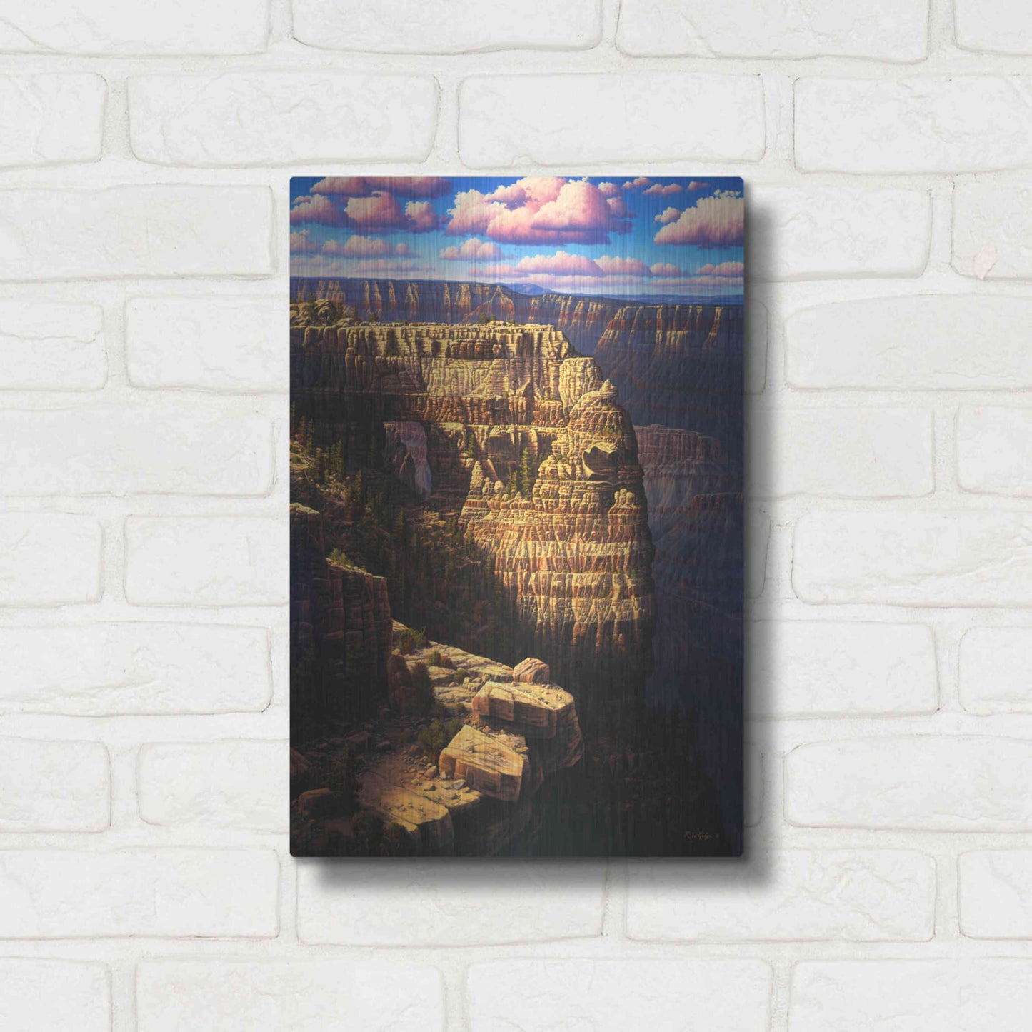 Luxe Metal Art 'Heaven And Earth' by R. Hed, Metal Wall Art,12x16