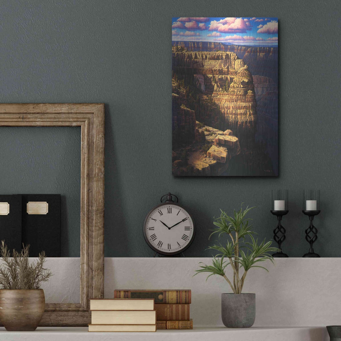 Luxe Metal Art 'Heaven And Earth' by R. Hed, Metal Wall Art,12x16