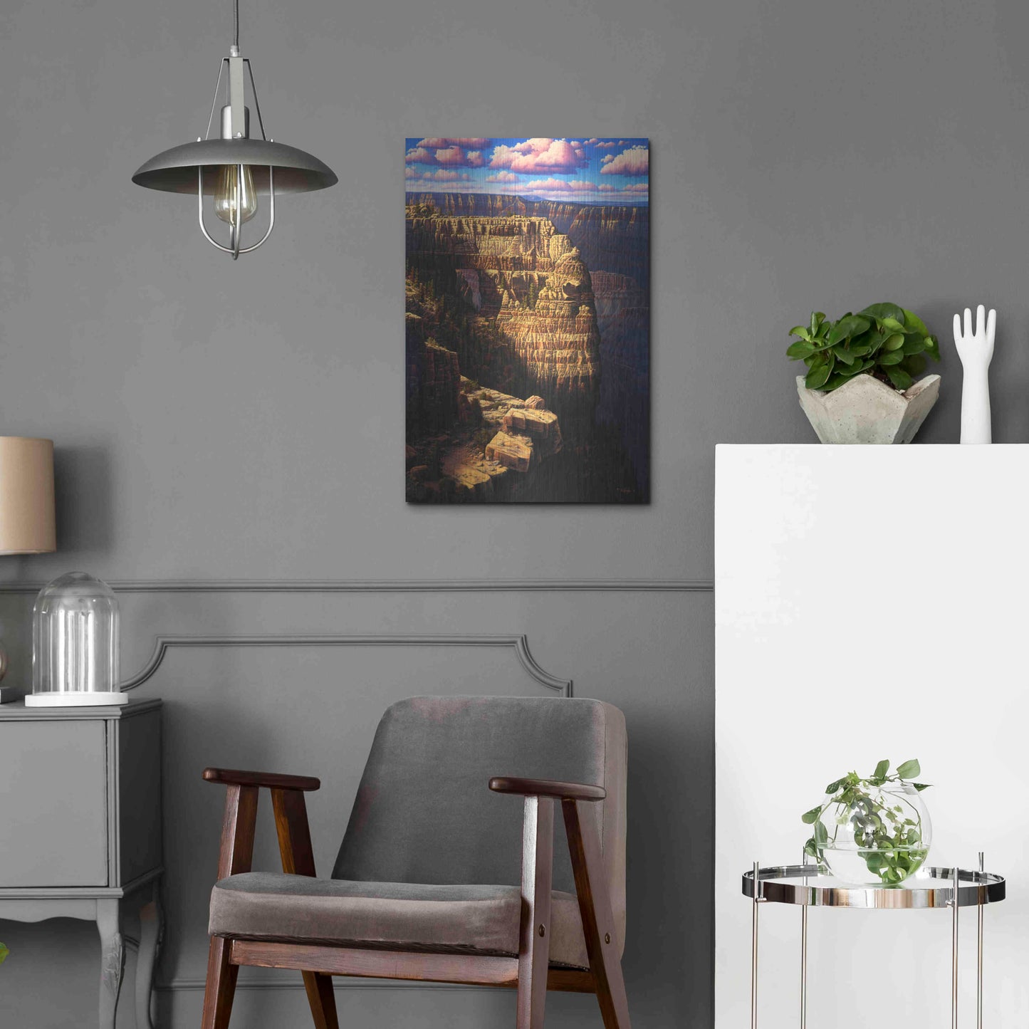 Luxe Metal Art 'Heaven And Earth' by R. Hed, Metal Wall Art,16x24