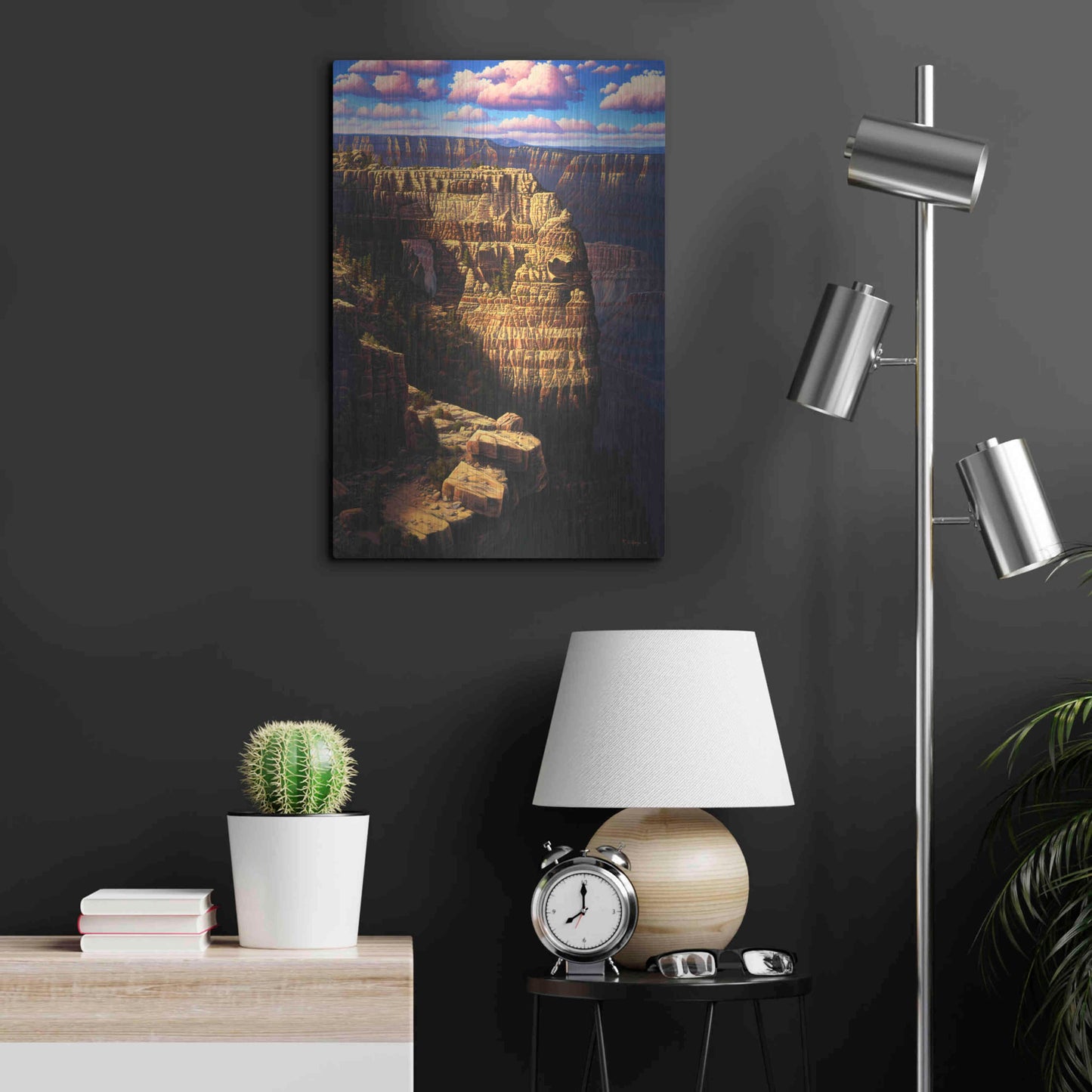 Luxe Metal Art 'Heaven And Earth' by R. Hed, Metal Wall Art,16x24